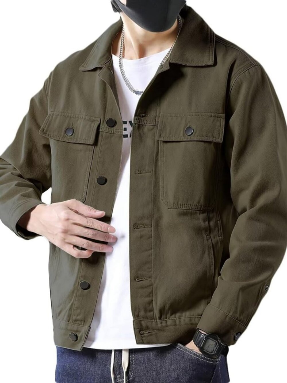 Lightweight Men's Trucker Jacket | Casual Cotton Outerwear for All Seasons